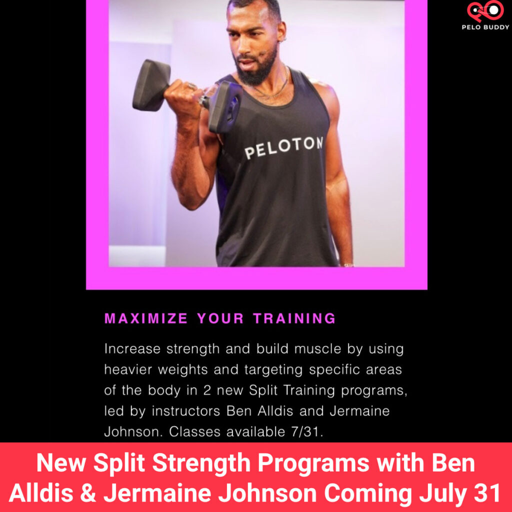 New Peloton Split Strength Training Programs with Ben Alldis & Jermaine ...