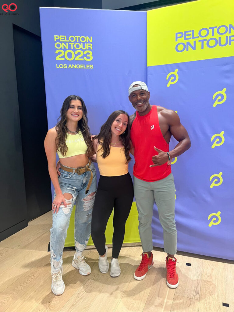 Photo booth with Peloton instructors during the Peloton Instructor Experience.