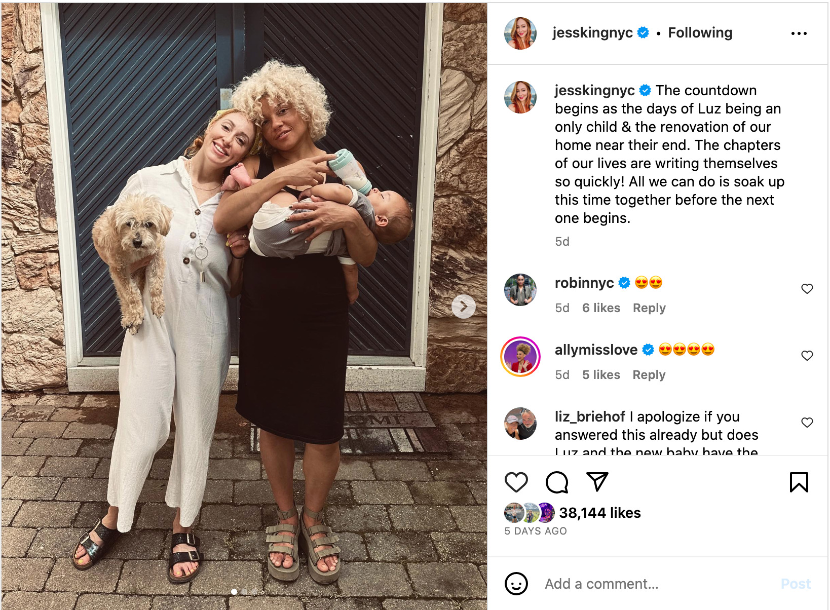 Jess King Instagram Post.