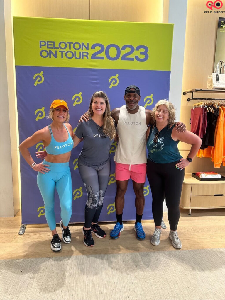 Photos with the Peloton instructors after the Peloton Outdoor Walk & Talk at Peloton on Tour.