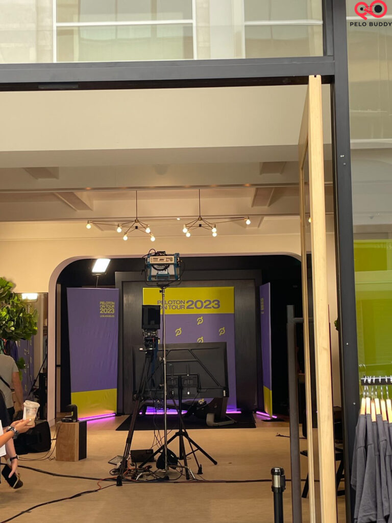 View of the class stage from outside the studio.