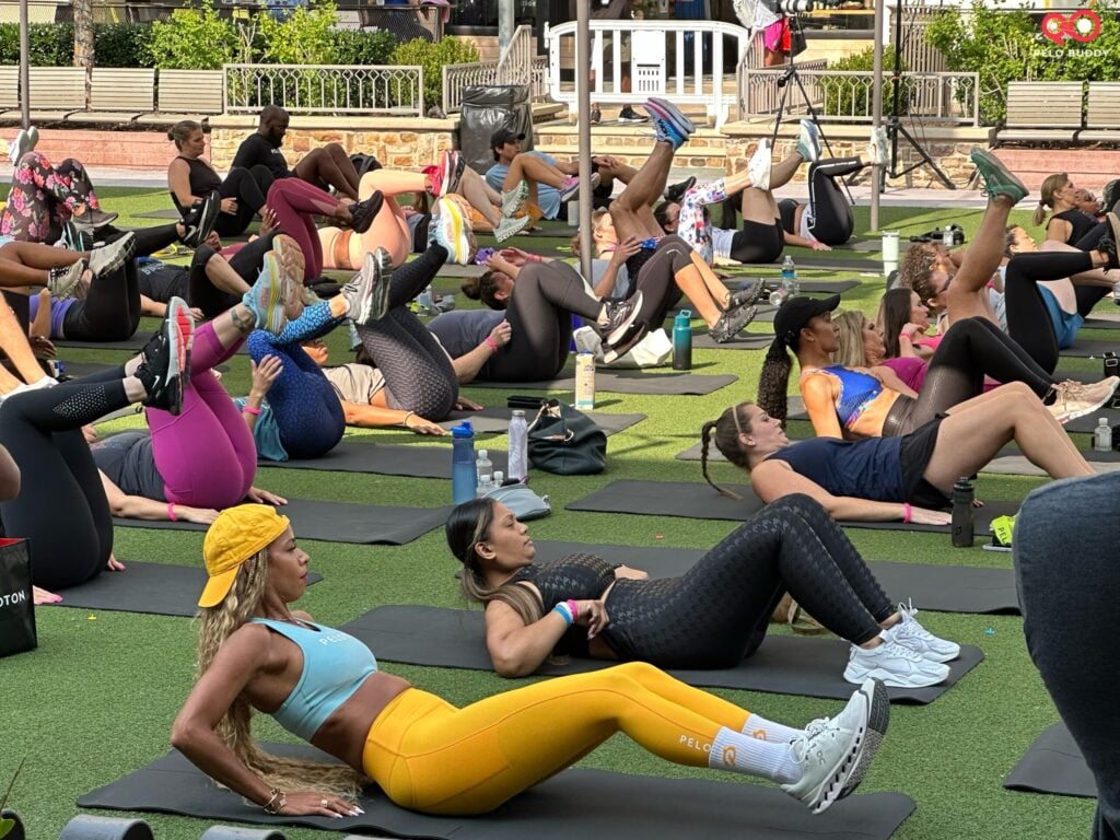 Kirsten Ferguson also taking the second outdoor class with members.