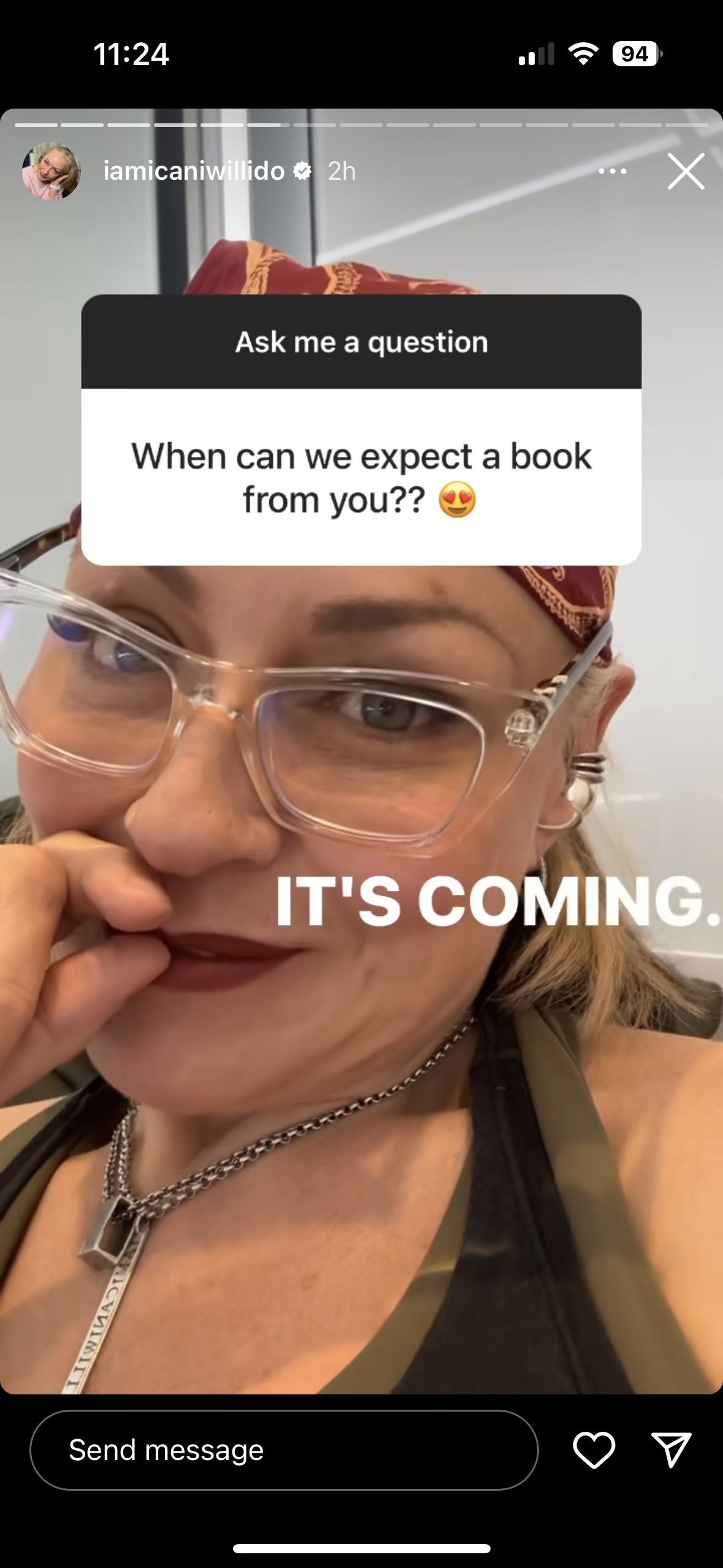 Christine D'Ercole's recent "ask me anything" on Instagram.