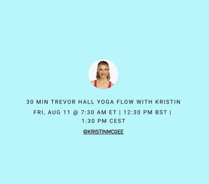 Trevor Hall class schedule. Image credit Peloton social media.