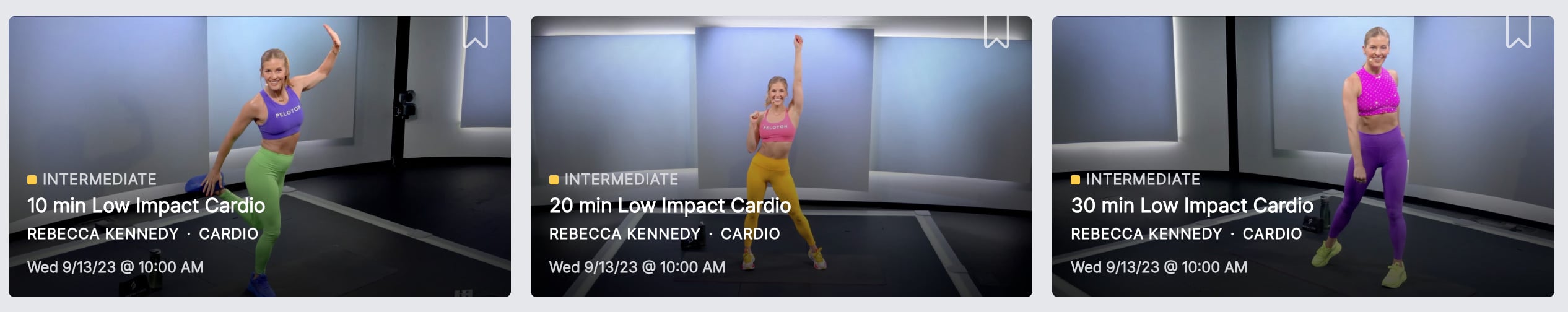 Peloton's Low Impact Cardio classes.