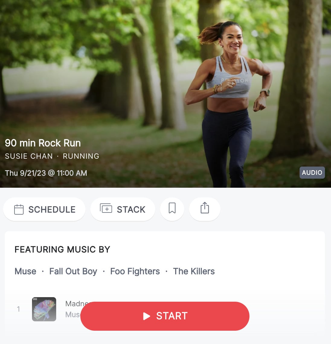 90 min. Outdoor Rock Run with Susie Chan from September 21, 2023.