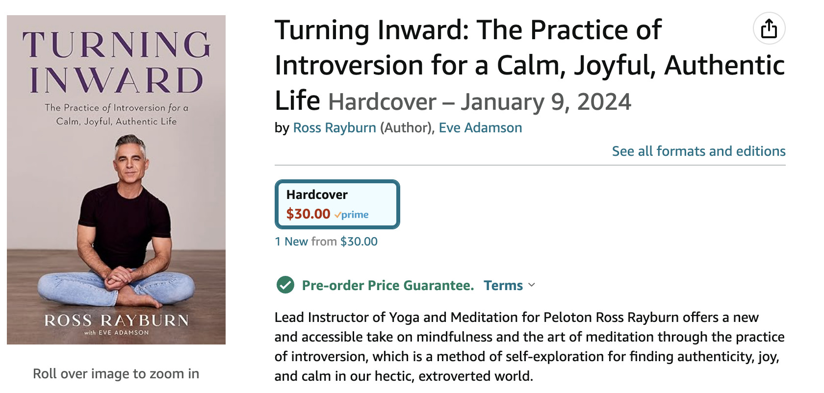 "Turning Inward" page on Amazon.