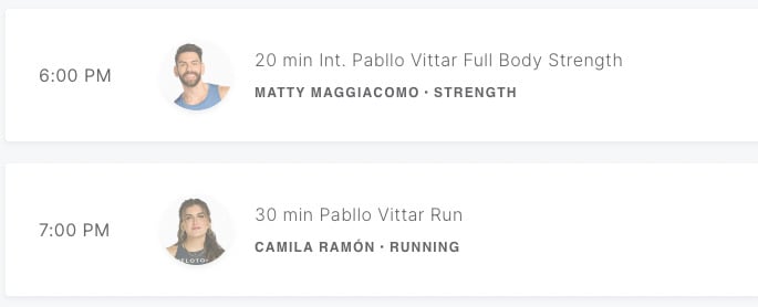 Pabllo Vittar classes on Peloton Studio Booking Site.