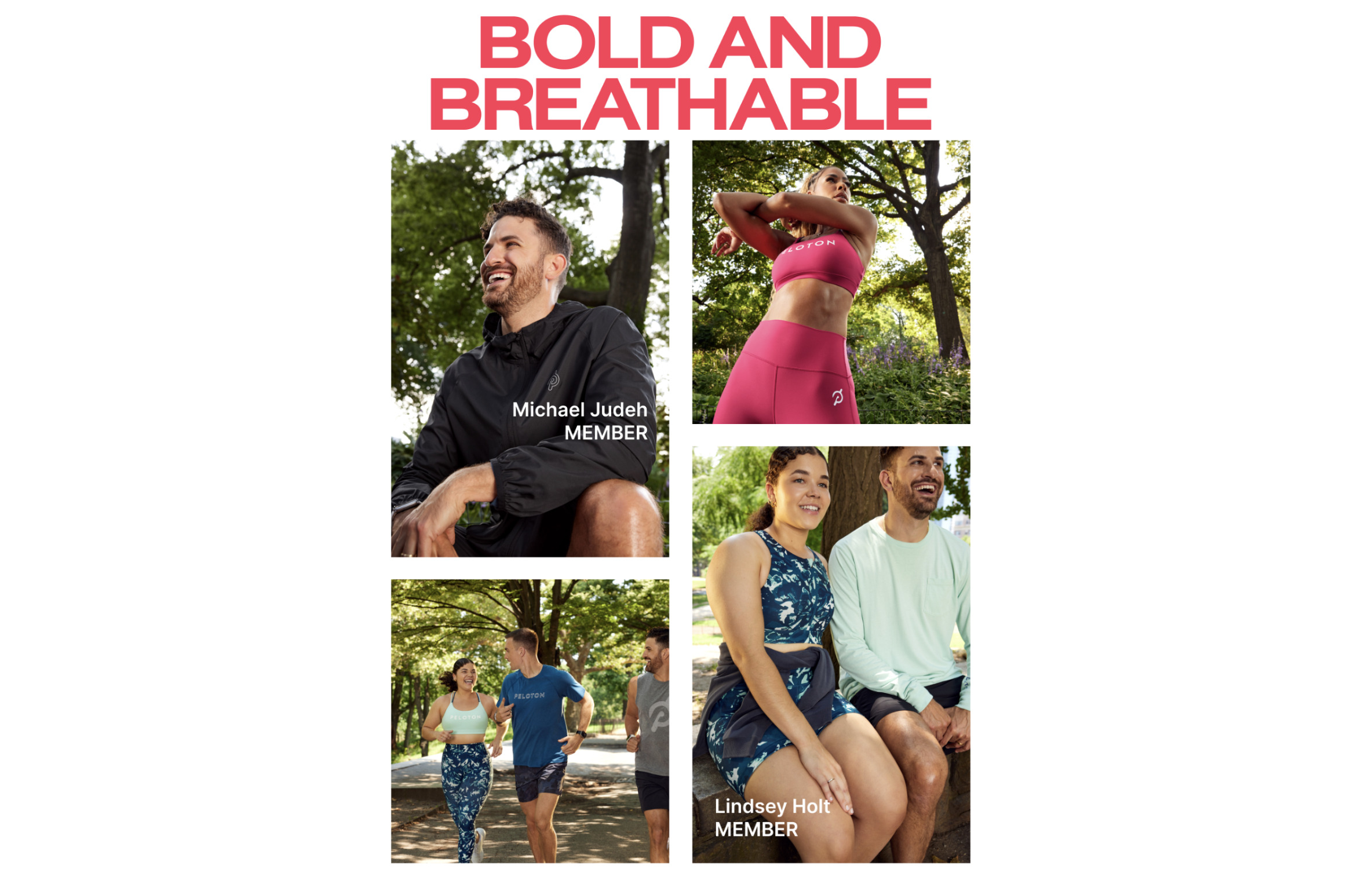 New Peloton Apparel campaign featuring members.