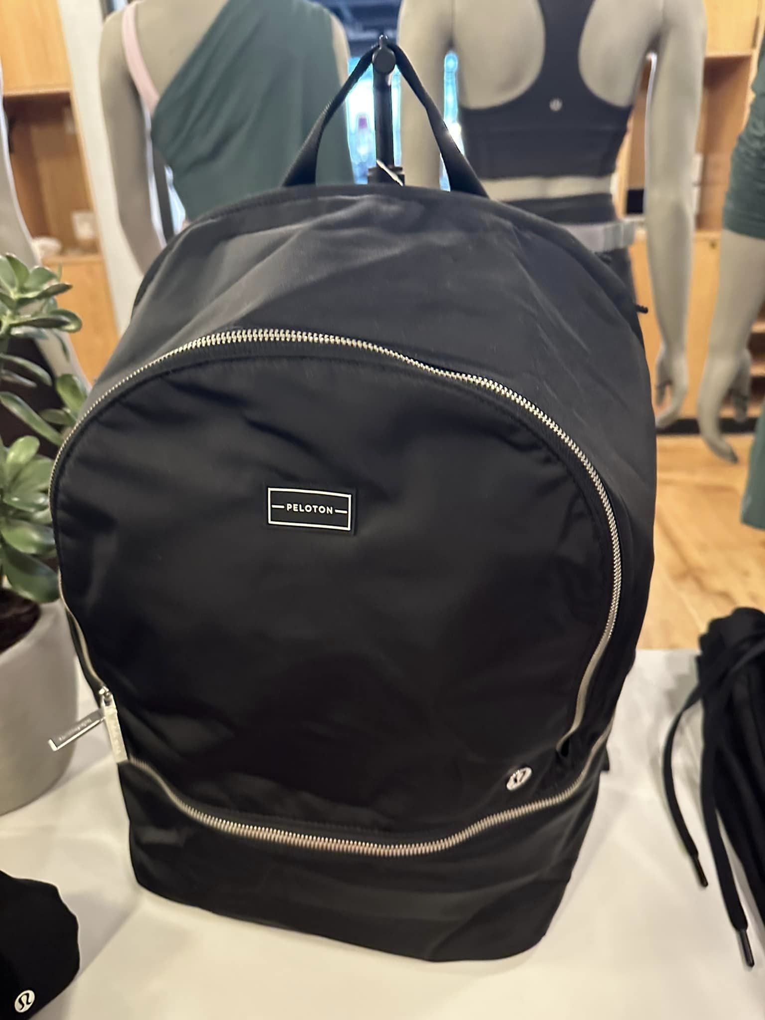 Peloton x lululemon collection on display at the lululemon Lincoln Park Experiential Store in Chicago. Image credit Holly Kabler (#crabbie_kakes).