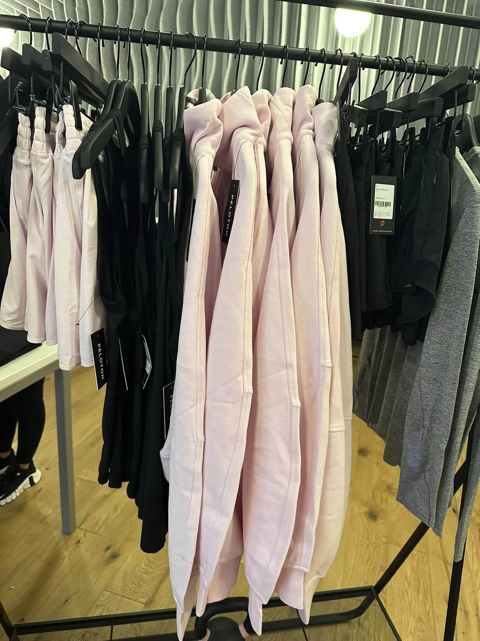 Peloton x lululemon collection on display at the lululemon Lincoln Park Experiential Store in Chicago. Image credit Holly Kabler (#crabbie_kakes).