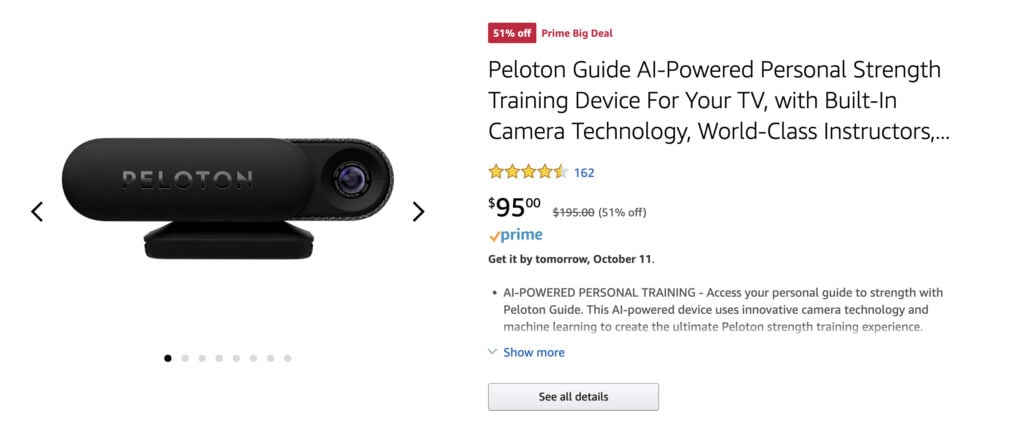 Discount on Peloton Guide on Amazon.
