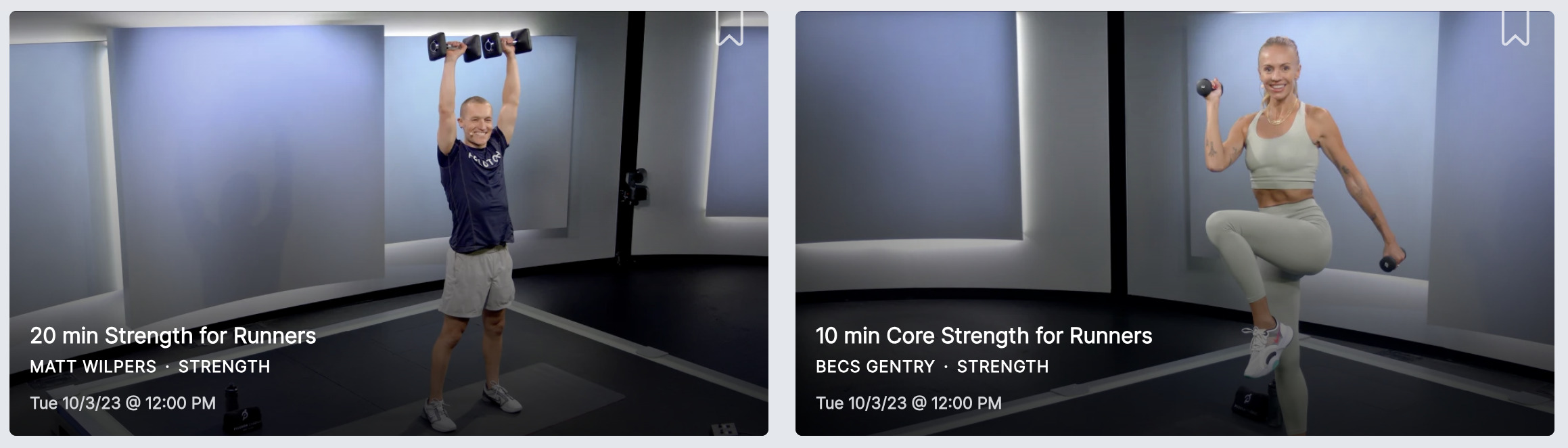 New Peloton Strength for Runners Classes.