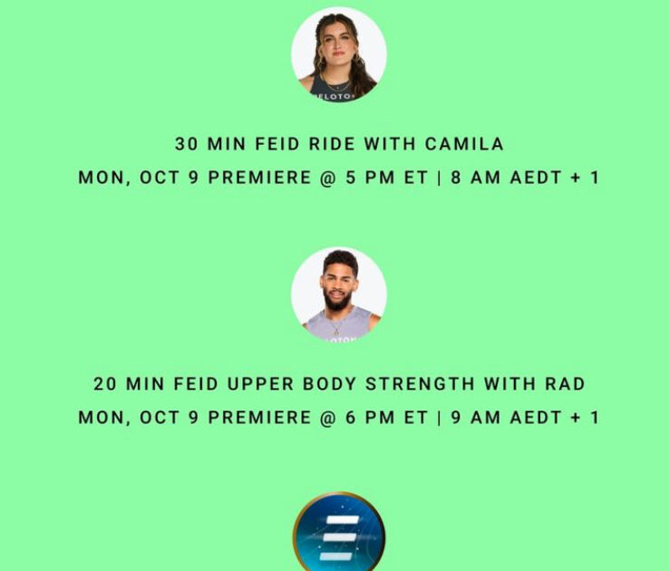 Peloton Feid classes. Image credit Peloton social media.