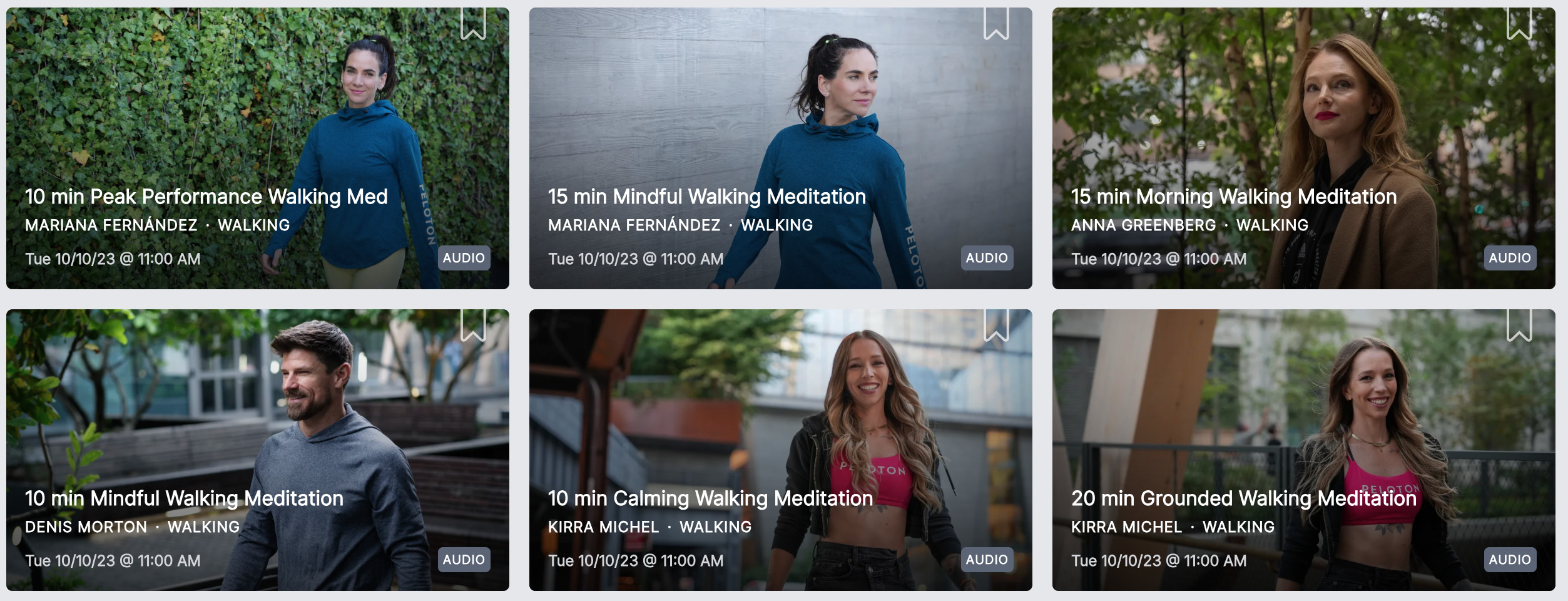Walking meditation classes.