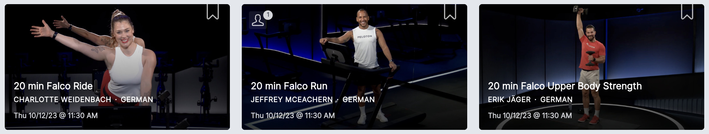 Peloton Falco classes.