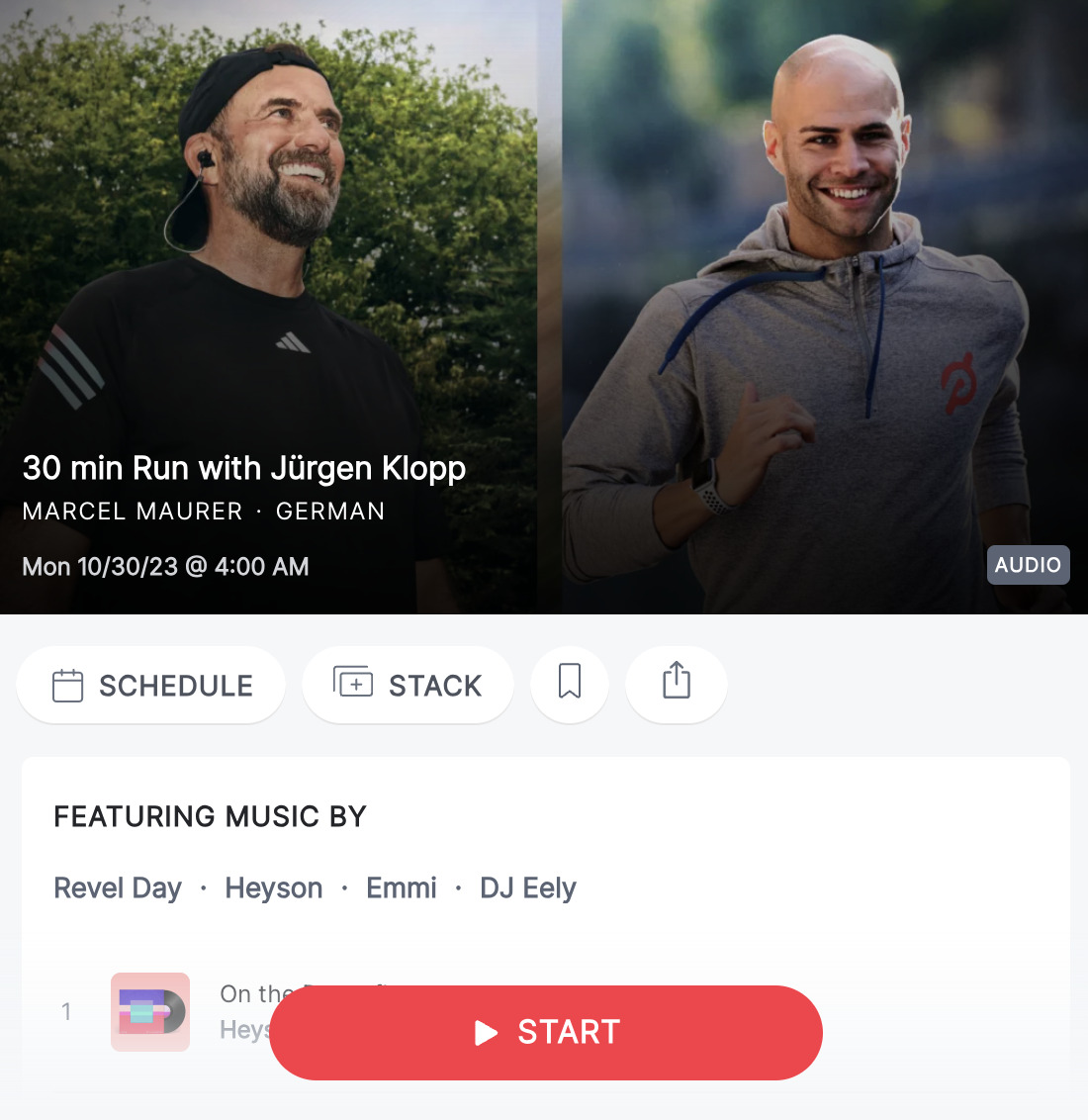 30 min. Outdoor Run with Marcel Maurer featuring Jürgen Klopp..