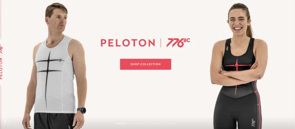 New Peloton x 776BC apparel items.