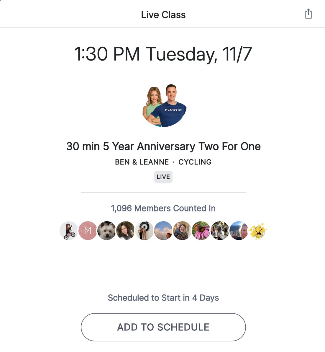 Anniversary Ride with Ben & Leanne on upcoming schedule.