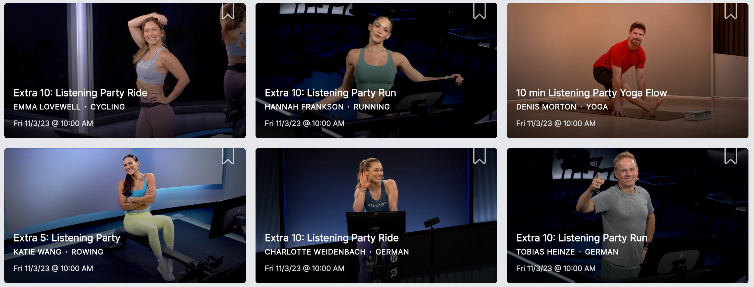 Listening Party classes released to the on-demand library on November 3, 2023.