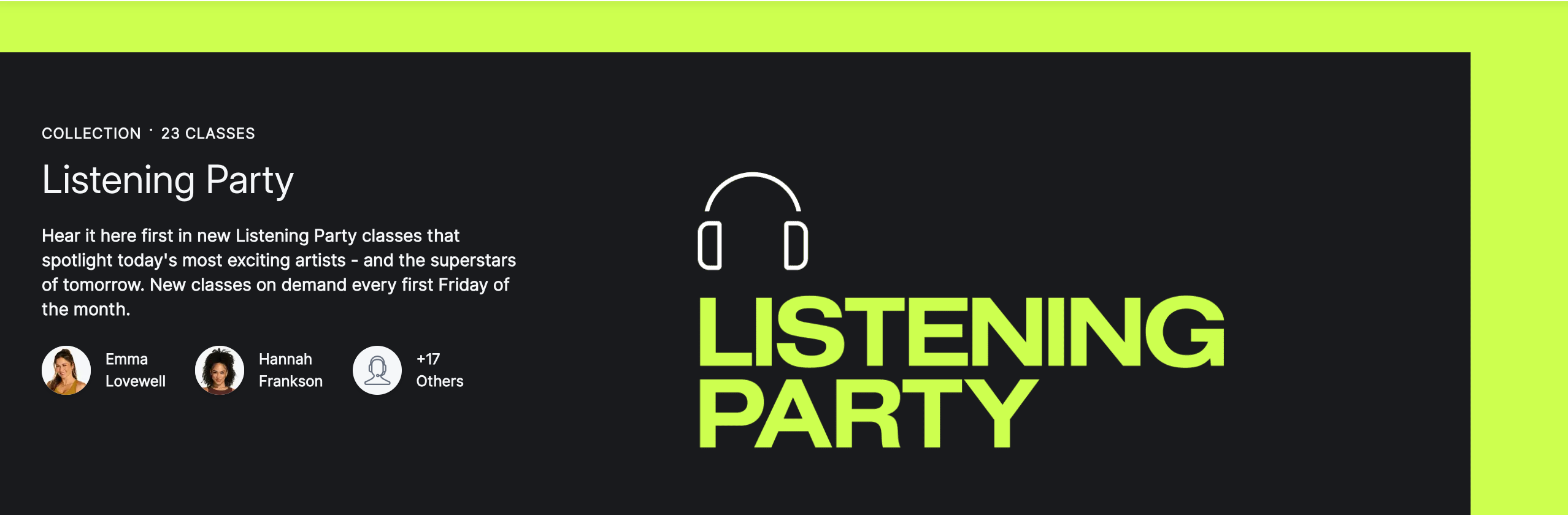 Listening Party Collection.