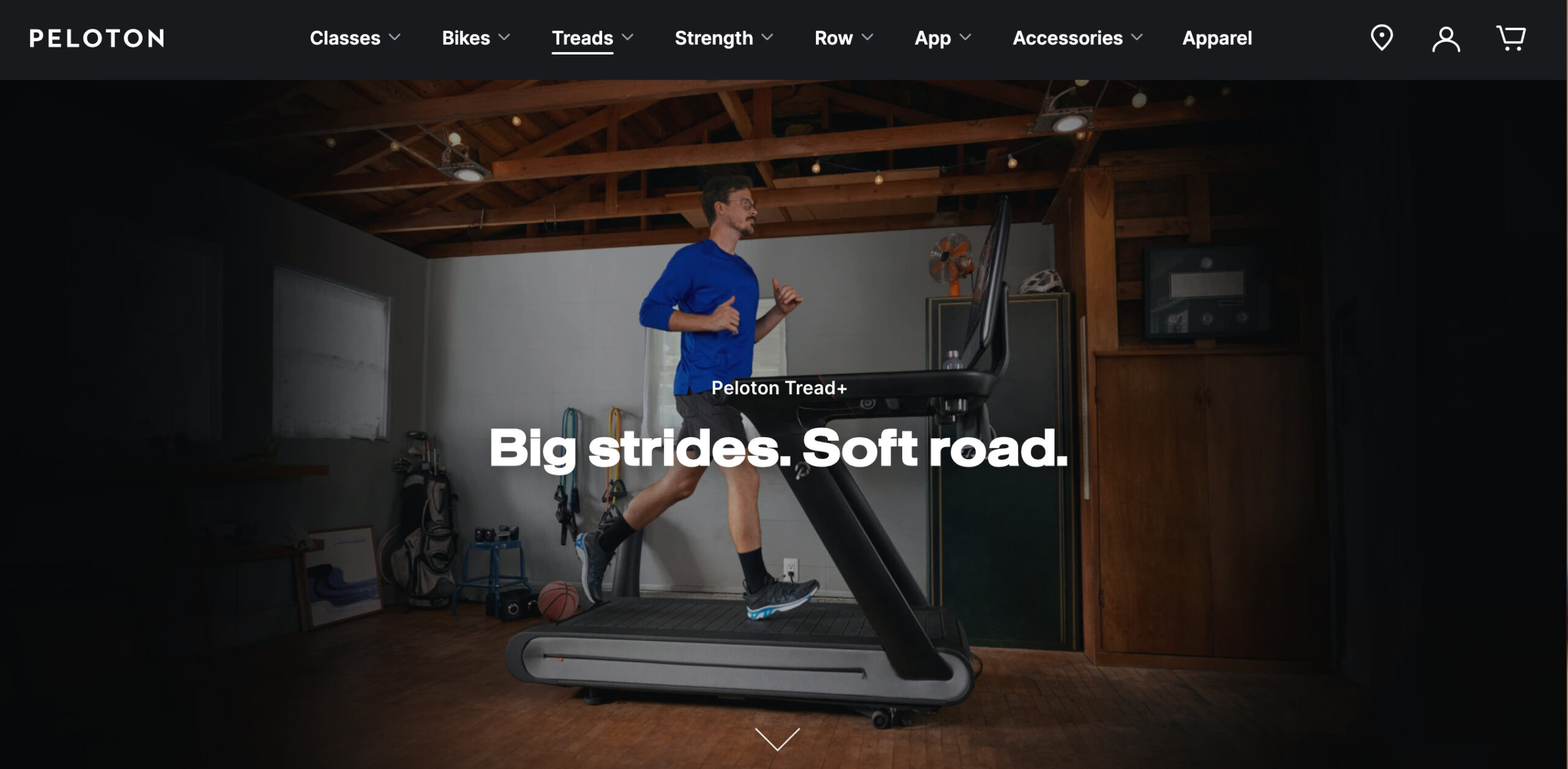 Tread+ page on Peloton website.