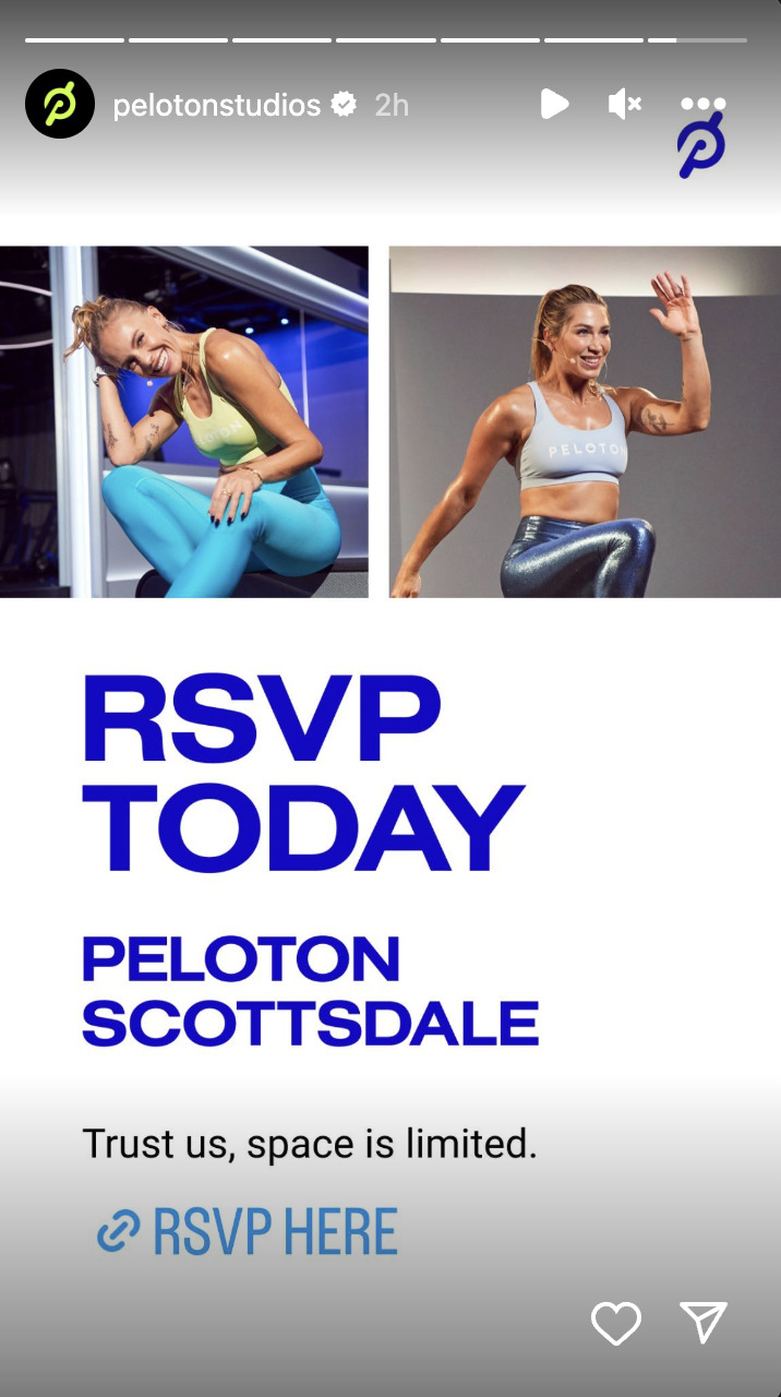 @PelotonStudios post announcing meet & greet with Becs and Selena.