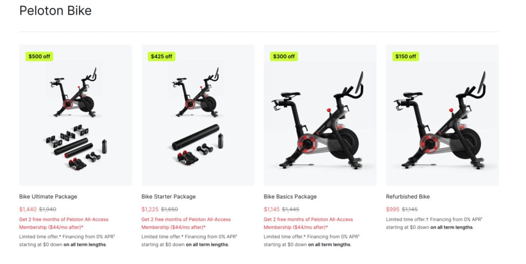 2024 Peloton's New Year sales on the Peloton Bike in the US.