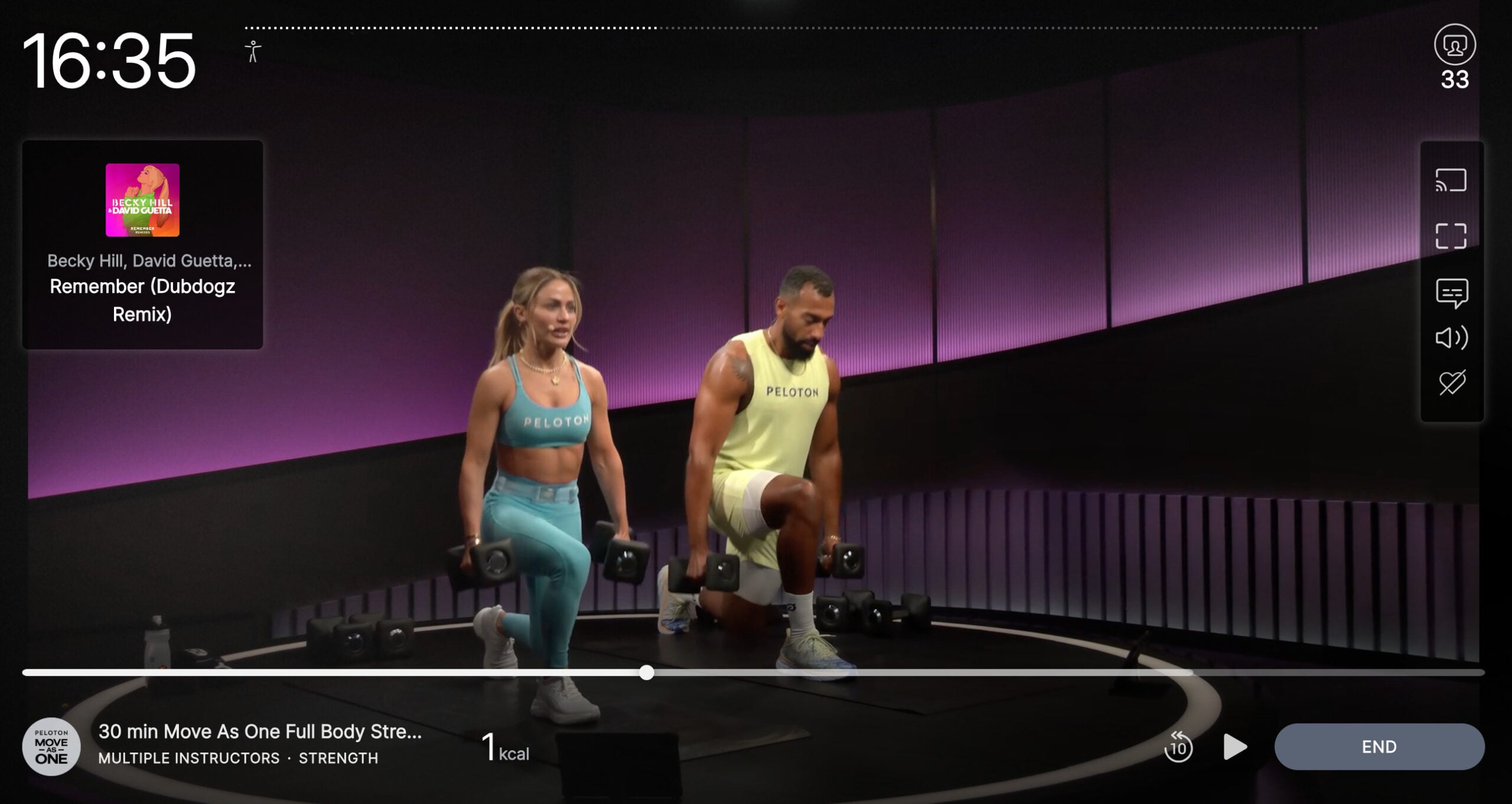 Olivia Amato and Jermaine Johnsons in the Move as One strength class.