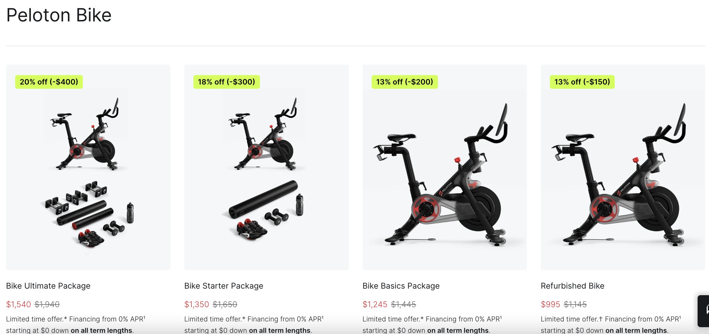 Peloton Bike 2023 holiday offers.