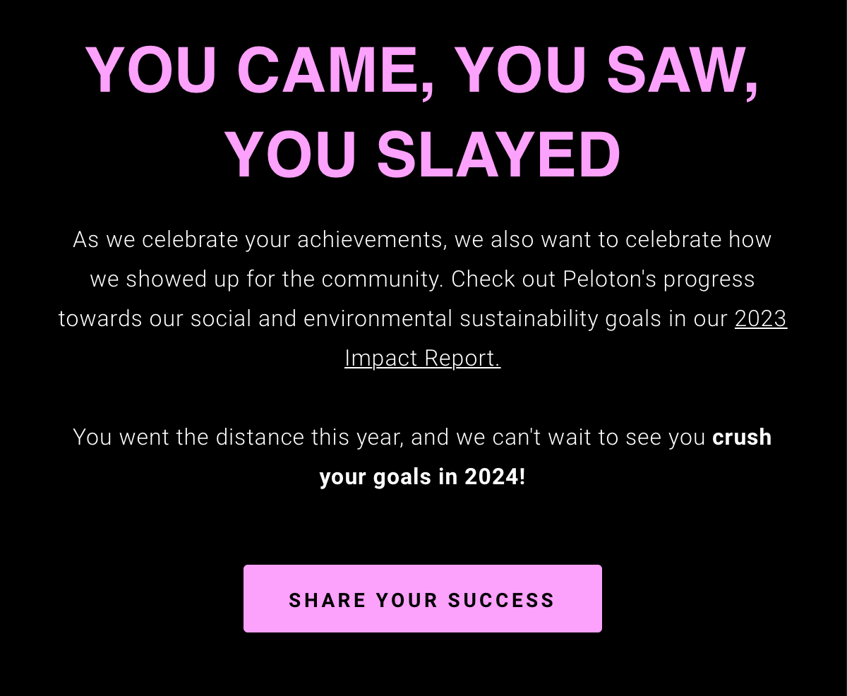 ESG section of 2023 year in review email.