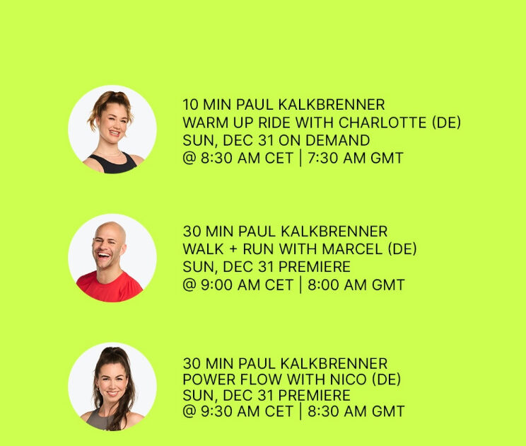 Peloton Paul Kalkbrenner classes. Image credit Peloton social media.