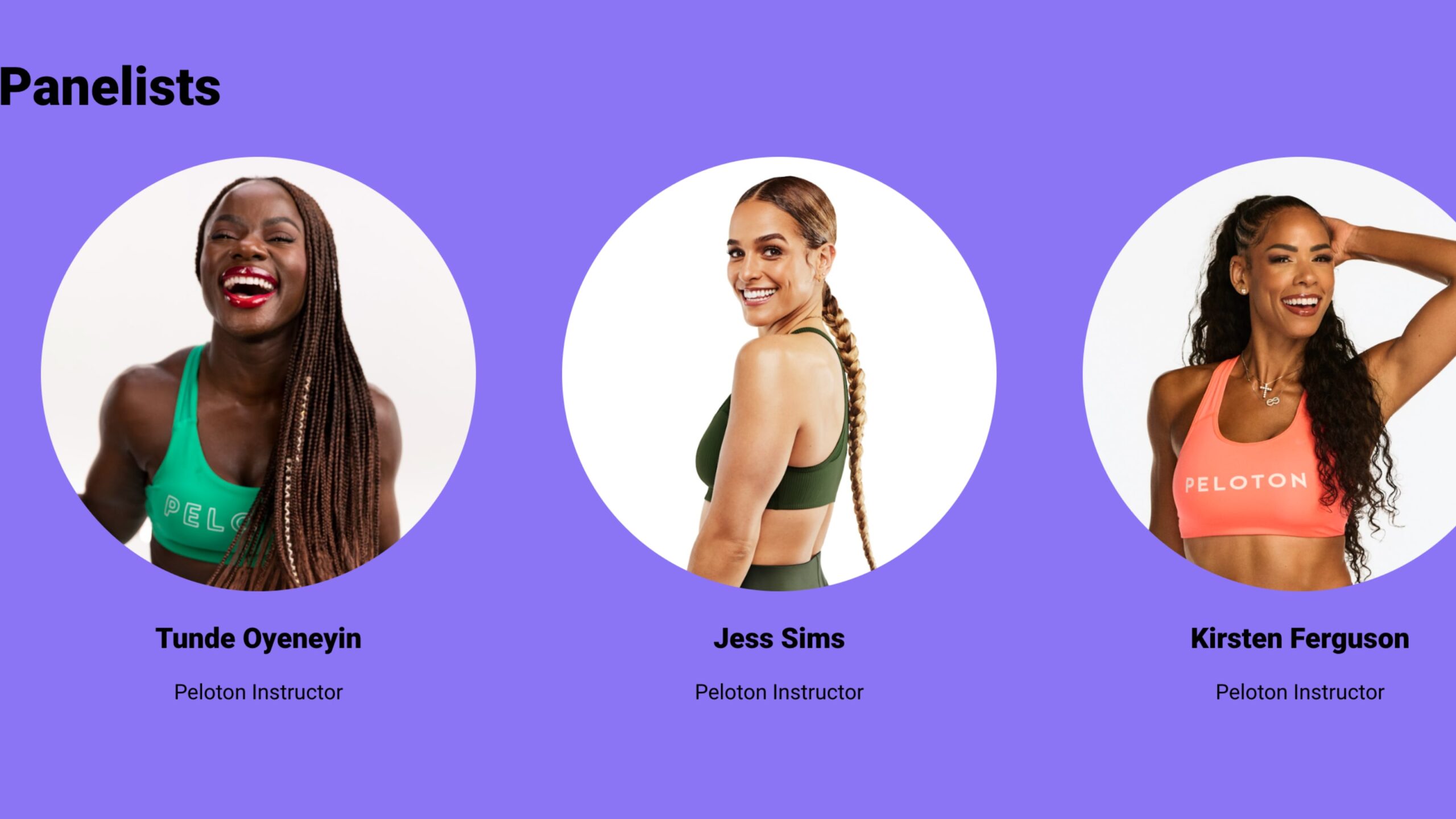Cultivating Community with Tunde, Jess, and Kirsten virtual community Peloton event