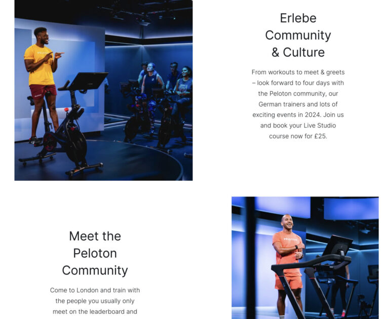 Peloton London Calling 2024 website.