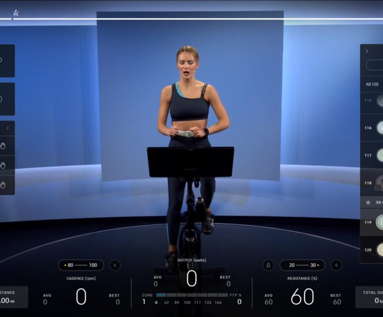 The regular leaderboard on the Peloton Bike.