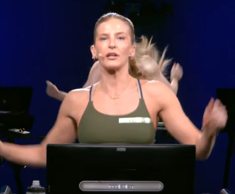 Rebecca Kennedy in Peloton commercial.