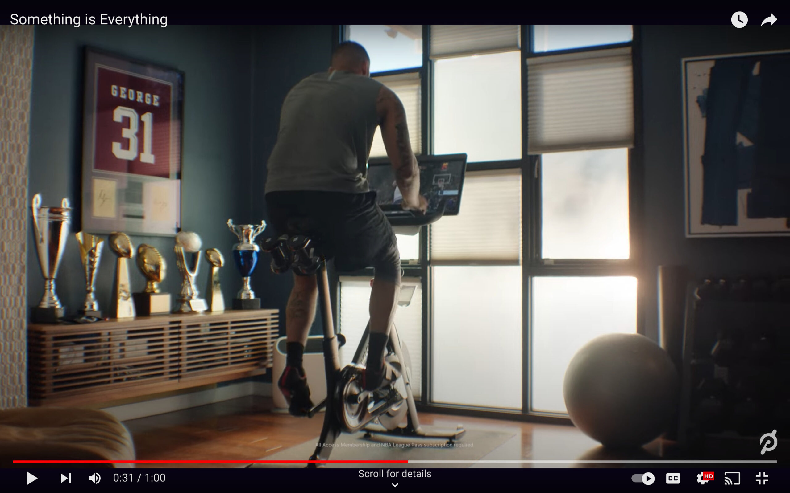 Peloton's "Something is Everything" ad.