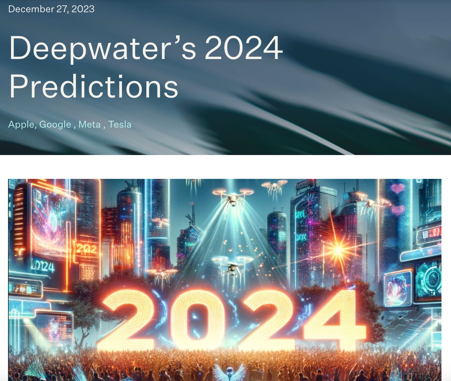 Deepwater Asset Management 2024 predictions.