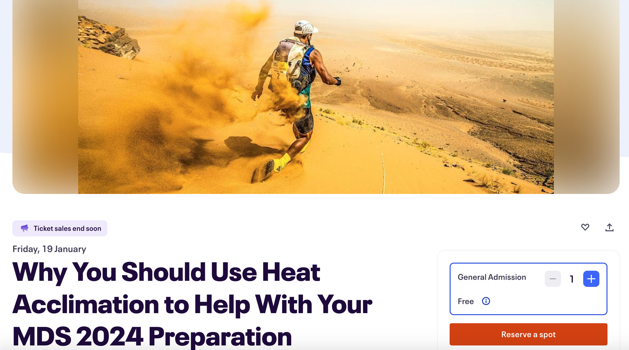 “Why You Should Use Heat Acclimation to Help With Your MDS 2024 Preparation” Eventbrite