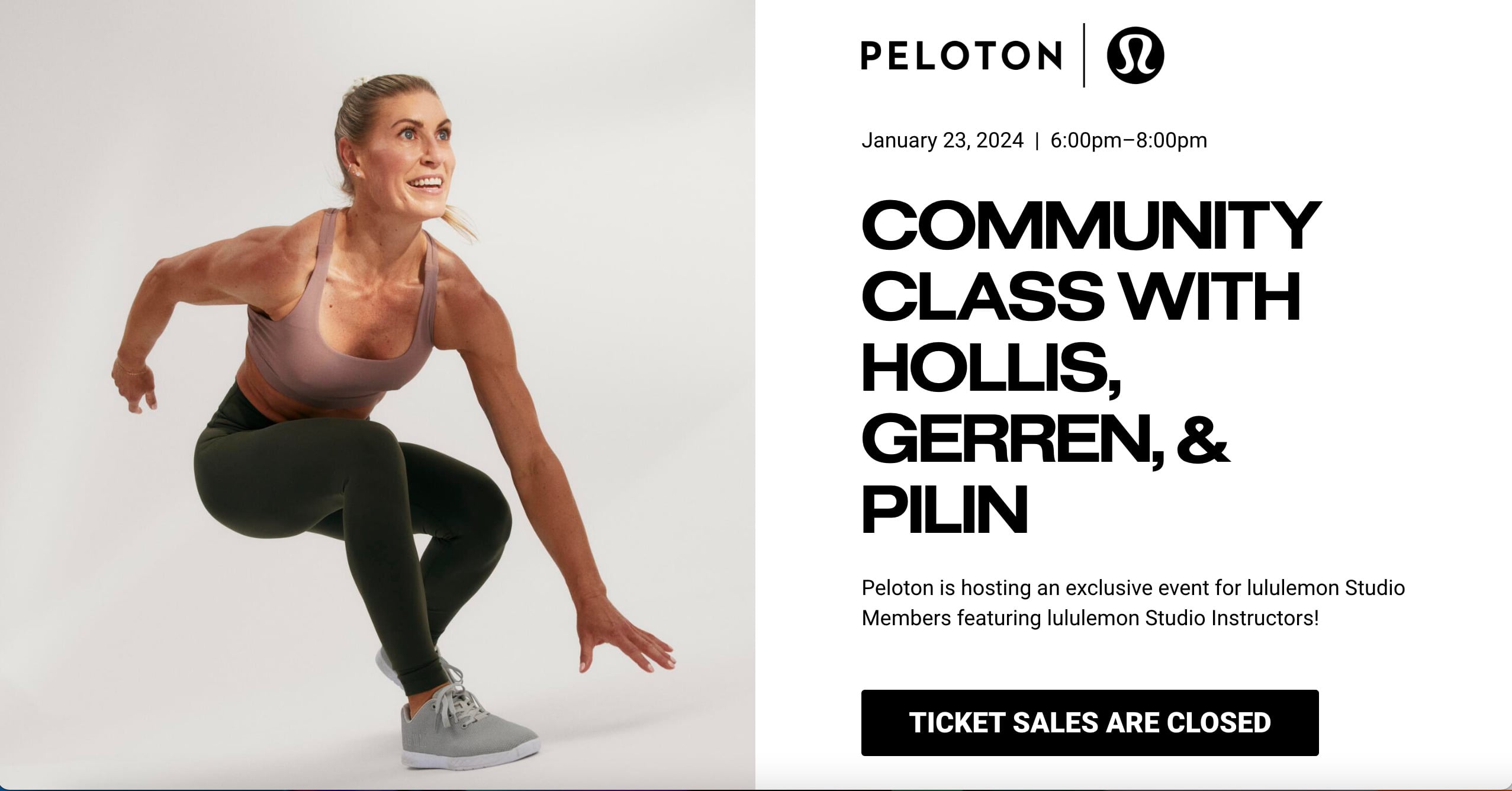 lululemon PSNY event website.