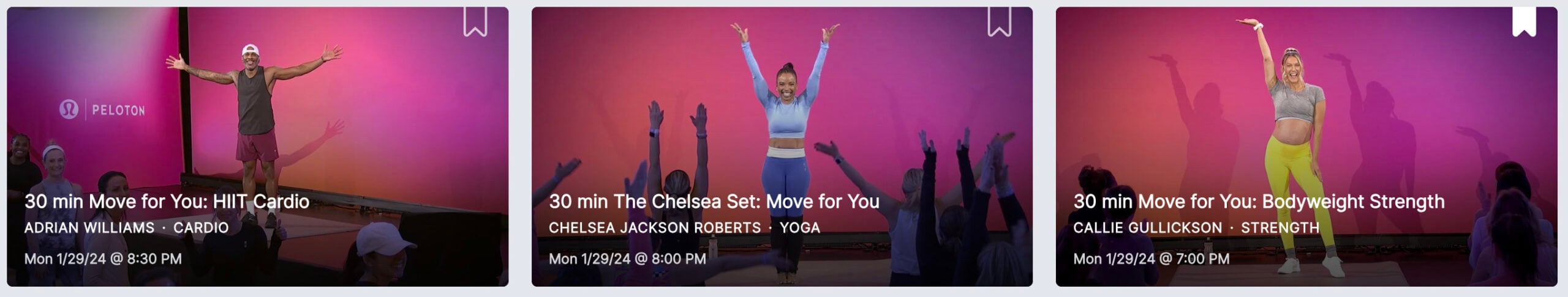 Move for You classes in the on-demand library