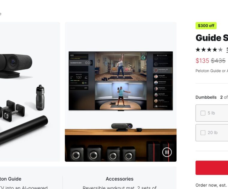 Discount on Peloton Guide for President's Day 2024.