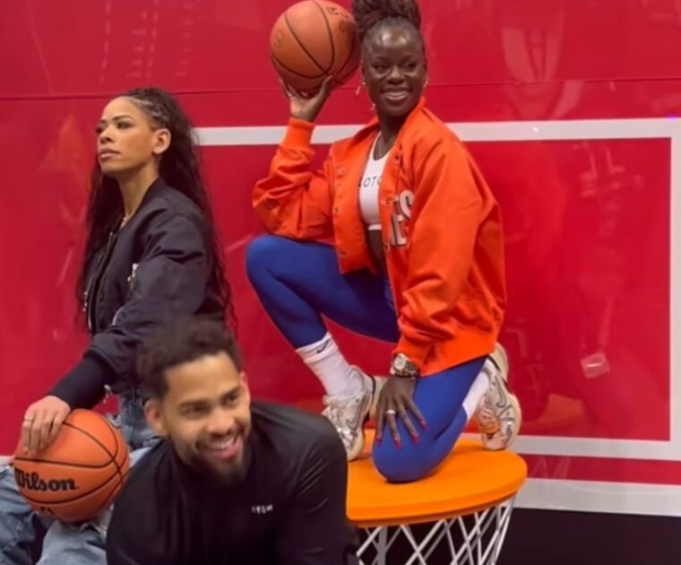 Rad Lopez, Tunde Oyeneyin, and Kirsten Ferguson at NBA All-Star Weekend.