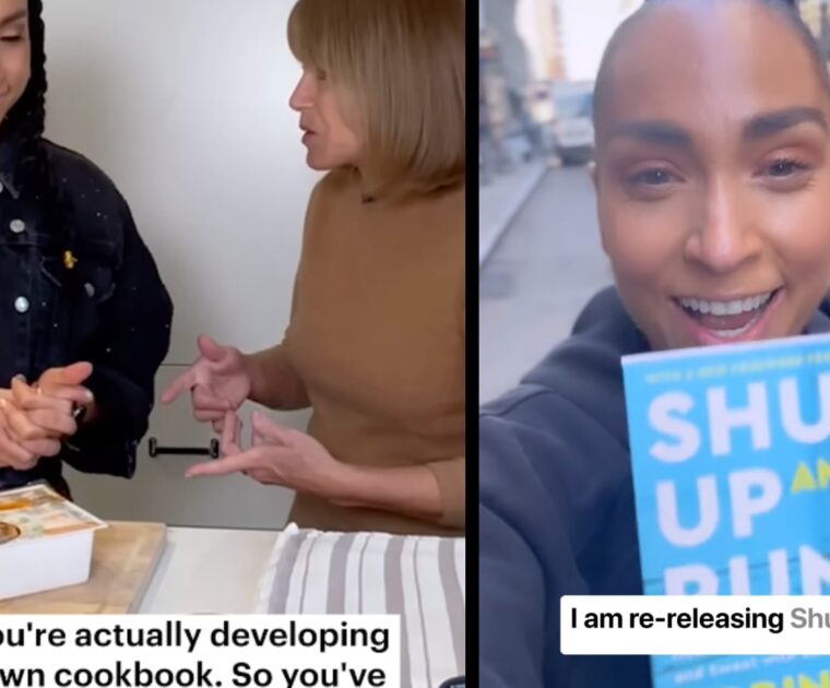 Robin Arzon teasing a cookbook and announcing re-release of Shut Up And Run