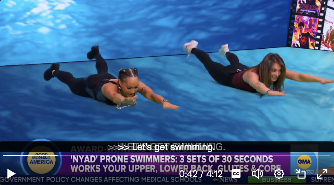 “Road to the Oscars – Award Winning Workout" segment on Good Morning America - Nyad.