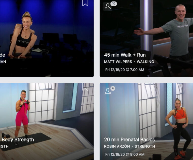Some of the Peloton classes saved during the March 22, 2024 class purge.