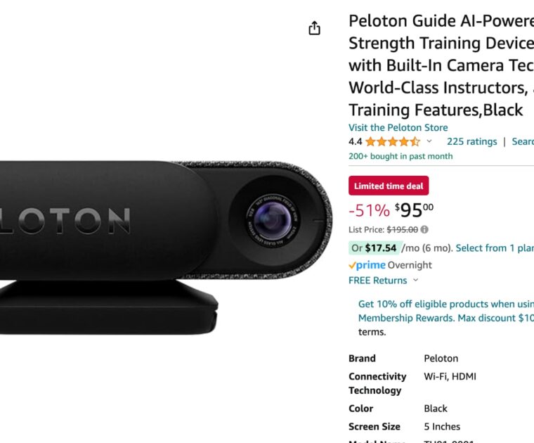 Peloton Guide on sale on Amazon.