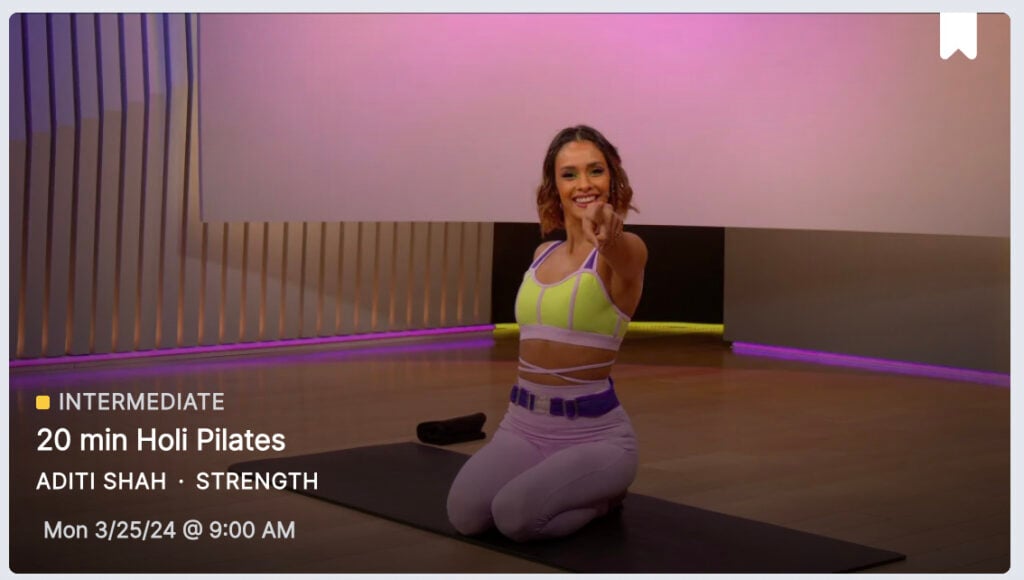 20 min. Holi Pilates with Aditi Shah from March 25, 2024