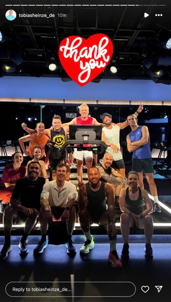 Post-60 minute Race Prep Run. Image credit Tobias' social media.