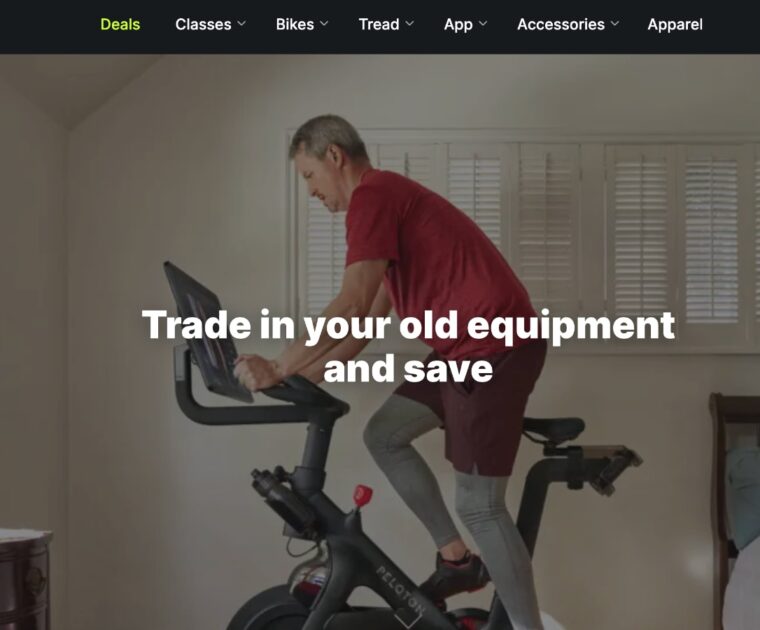 Peloton Australia’s Trade In Promotion site